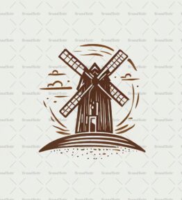 Rustikale Windmühle